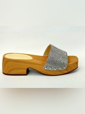 JESSICA SIMPSON JS-REXILE SILVER SHIMMER SAND SANDALS SIZE 6.5 M - NEW